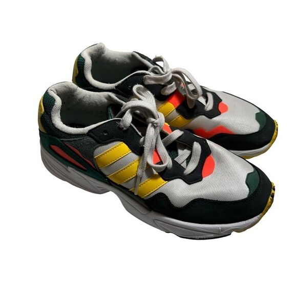 ADIDAS Yung-96 Grey One Bold Gold DB2605 Men's Shoes Sneakers Size 8 - Picture 3 of 13